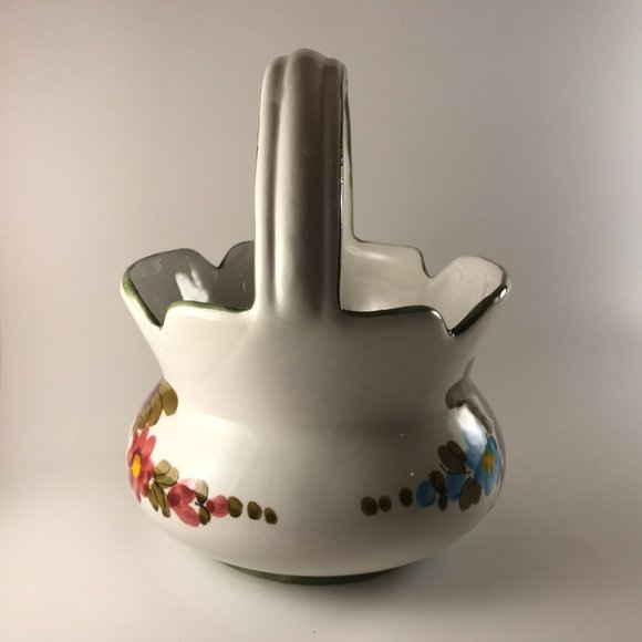 Ceramic Italy Floral Basket - Picture 3 of 6